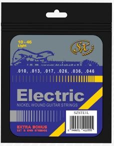 SX SZSTE1L Light 10-46 Cuerdas Guitarra Eléctrica