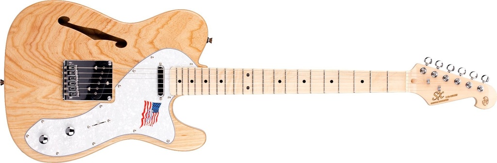 SX Tl Hollow Body Guitarra Eléctrica Natural