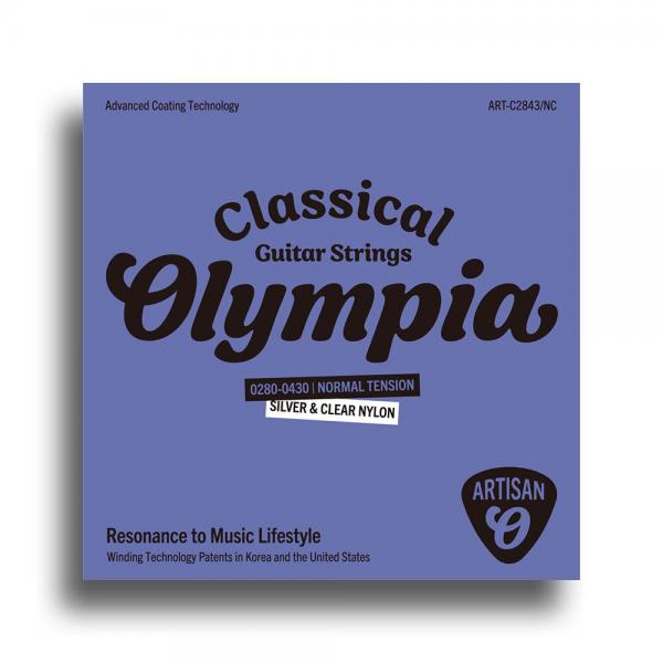 Olympia Artisan Classical Guitar Coated Strings, Silver&Fluorocarbon, Normal Tension