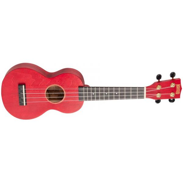 Mahalo MS1TRD Ukelele Soprano Trans Red con Funda